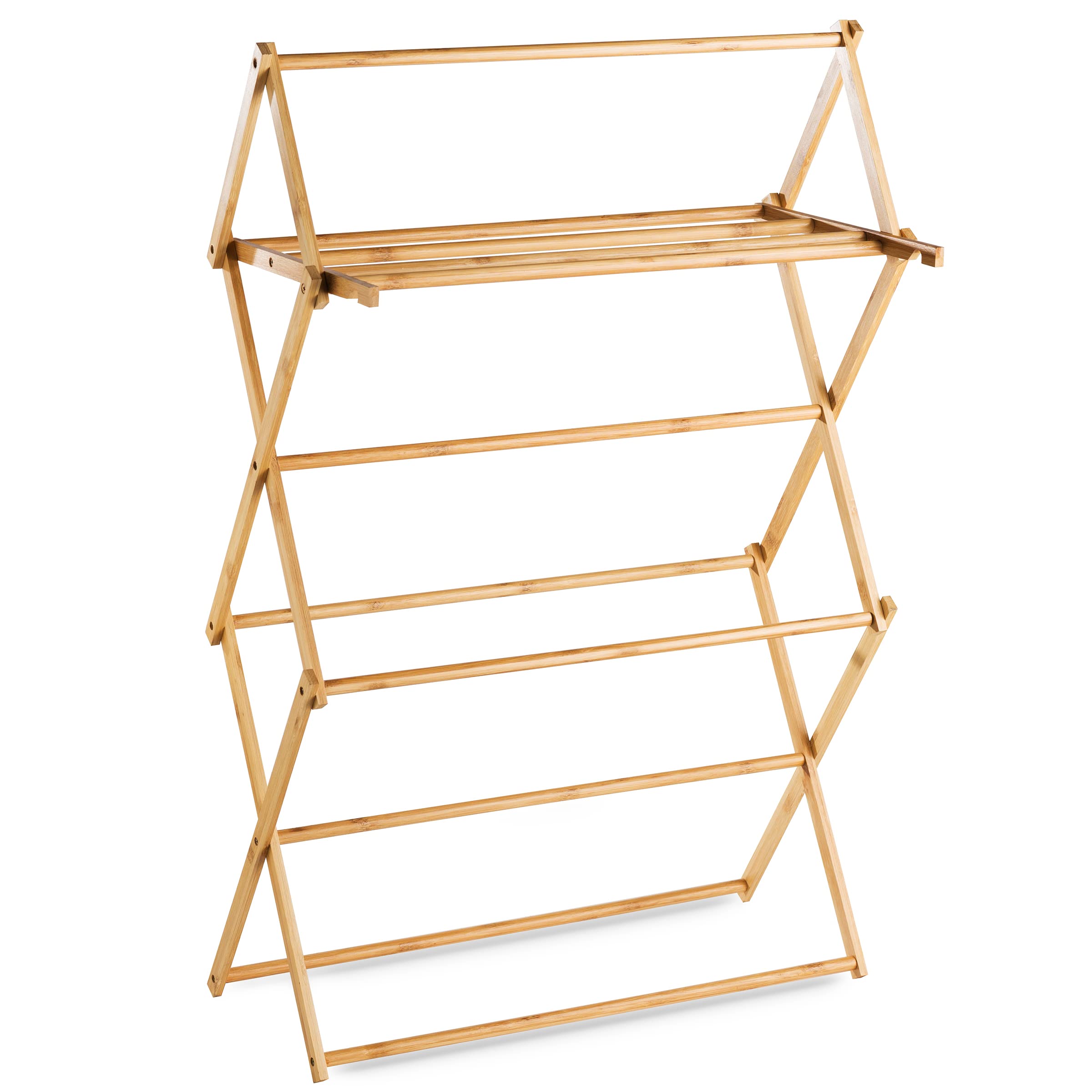 Amazon.com: Bartnelli Bamboo Laundry Drying Rack for Clothes, Wood